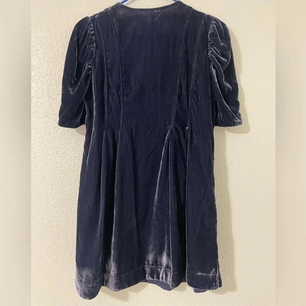 Free People Adele Velvet Tunic Top Size S/P